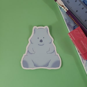 Kawaii Wombat Vinyl Sticker For Animal Lovers 3&quot;|  Aussie Animal Sticker
