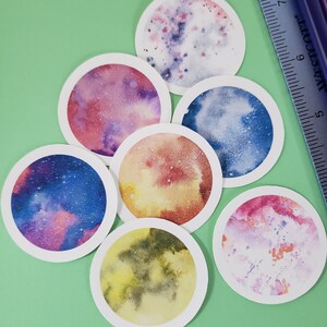 Galaxy Sticker | Cosmic Sticker |  Colorful Sticker | Watercolor Sticker | 1.85&quot; Sticker Pack