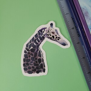 Colorful Watercolor Giraffe Vinyl Sticker| 3.5" Vinyl Sticker
