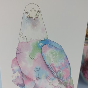 Cartão postal de águia americana para amantes de animais