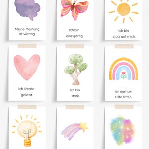 32 affirmatiekaarten (pdf) voor kinderen om thuis te printen | Groeimindset | Mindfulness | Positieve overtuigingen