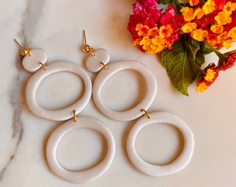 Organic Circle Women’s Boho Statement Summer Earrings
