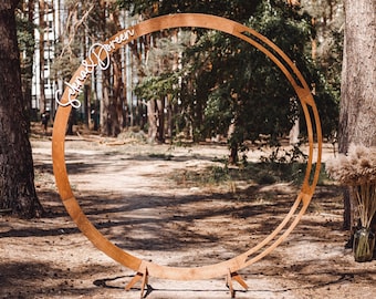 Wood Wedding Arch, Outdoor Ceremony Arch, Personalized Wedding Decor, Hexagon Wedding Arbor, Wedding Centerpiece, Rustic Wedding Backdrop