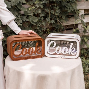 Personalisierte Kartenbox mit Schlitz, Hochzeitsgeschenk für Paar, Holzdekor Willkommenstisch, Geld- und Geschenkebox, individuelle Erinnerungsbox