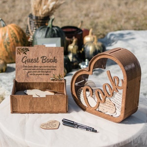 Personalizable Wedding Gift Guest Book Alternative  Drop Box for Advice on the Ceremony Wooden Wedding Reception Decor