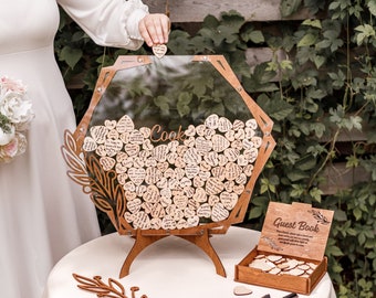 Guest Book Alternative - Wooden Guestbook Acrylic Wedding Sign Boho Wedding Sign Newly Wed Gifts Wedding Gift for Couple