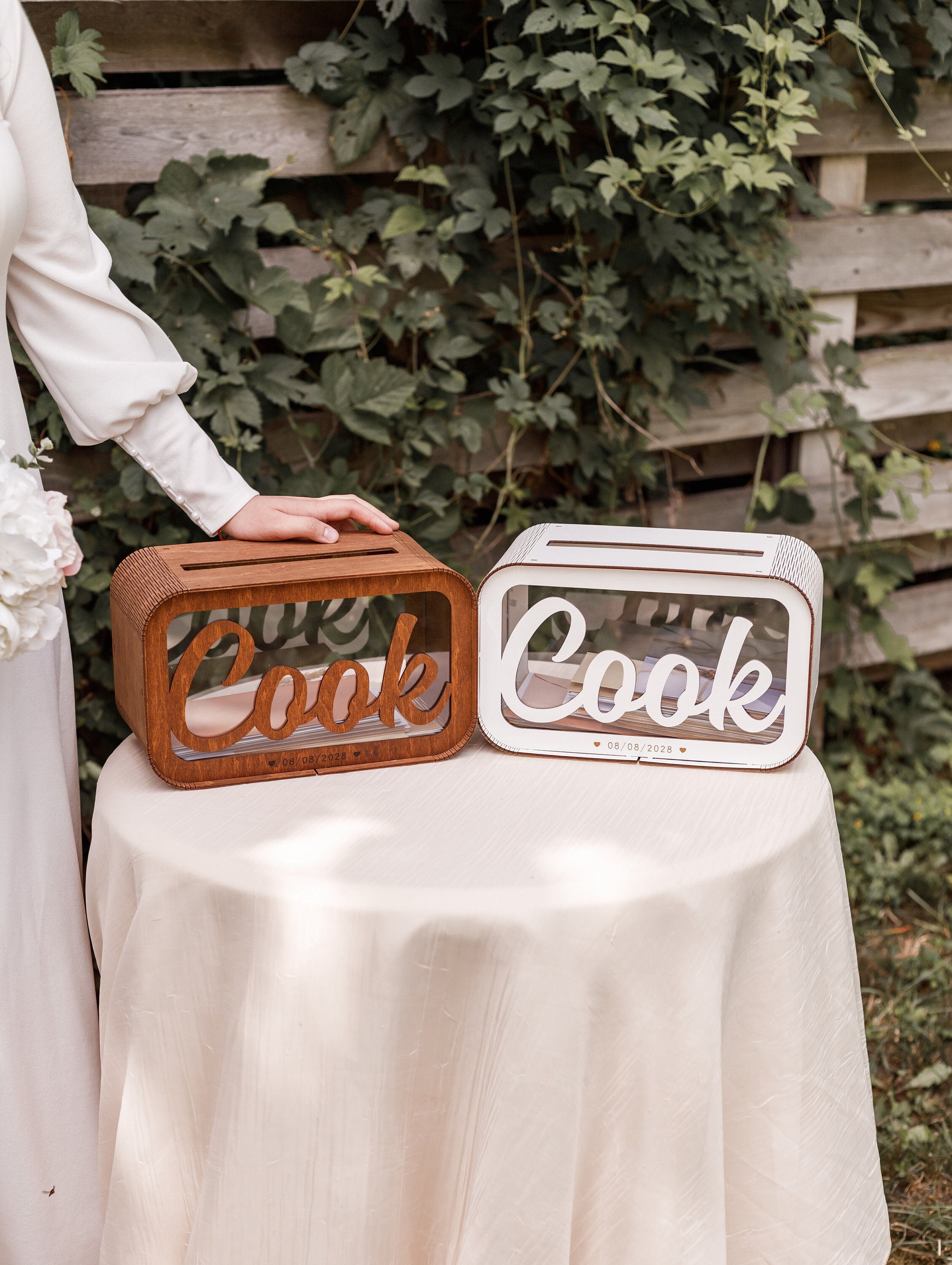 Personalized Card box with slot, Wedding Gift for Couple, Wooden Decor Welcome Table, Money and Gifts Box, Custom Keepsake Box