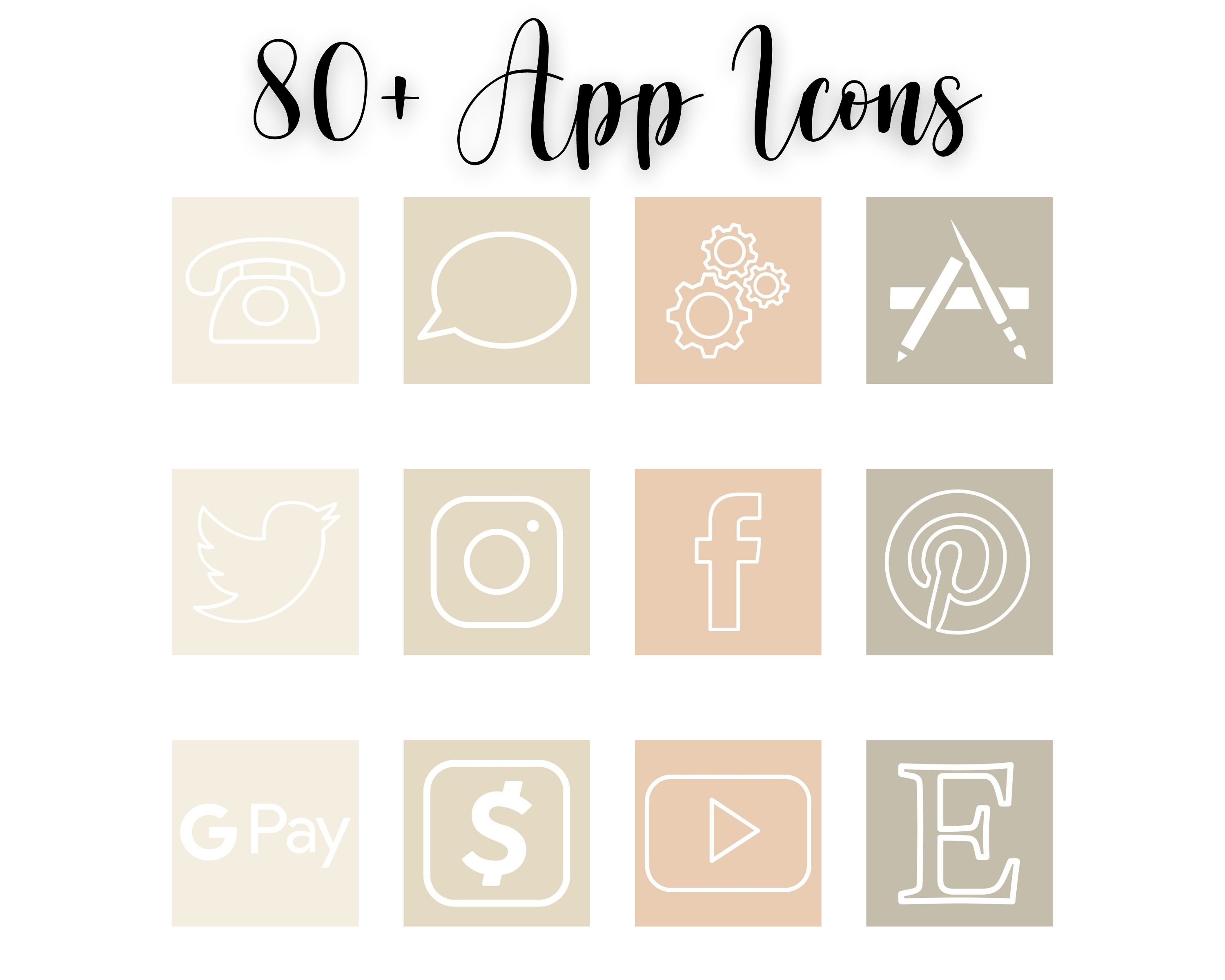 pix Disney Plus App Icon Aesthetic Beige neutral aesthetic classic app icons ios 14 app bundle 80 app covers