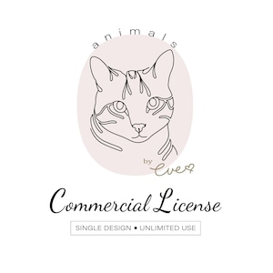 Commercial License and Logo License for Digital Designs from Animals By Eve, Digital Designs Sold as SVG/PNG/JPEG