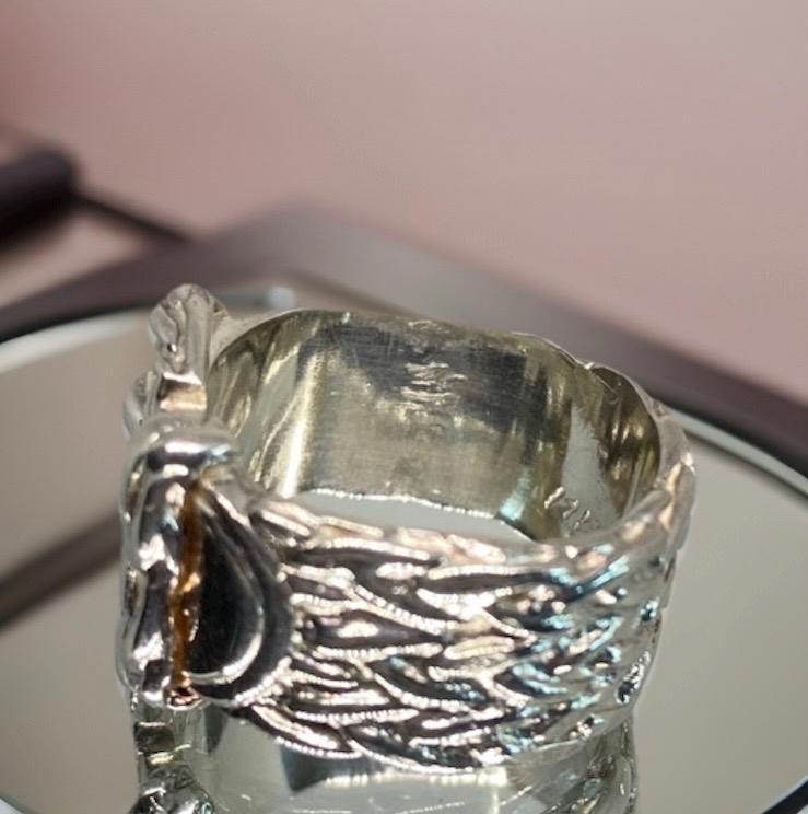 Vintage Hermes Silver 925 Diane Belt Ring Size 6 1/2 - Etsy Israel