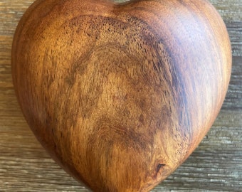 Handcrafted Rosewood Heart Cremation Urn: Keepsake Memorial 4"X4"