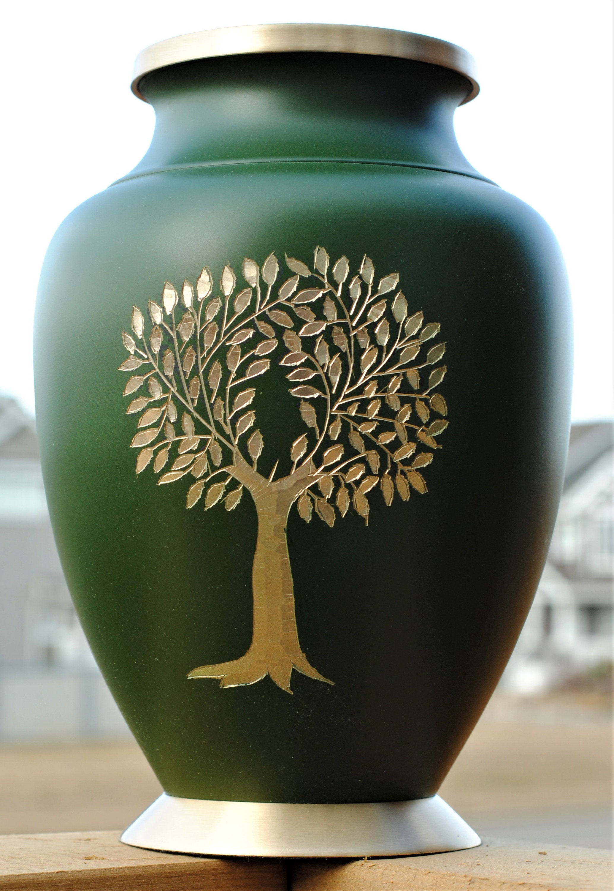 Tree of Life Human Ashes Cremation Urn Tree of Life Brass Etsy