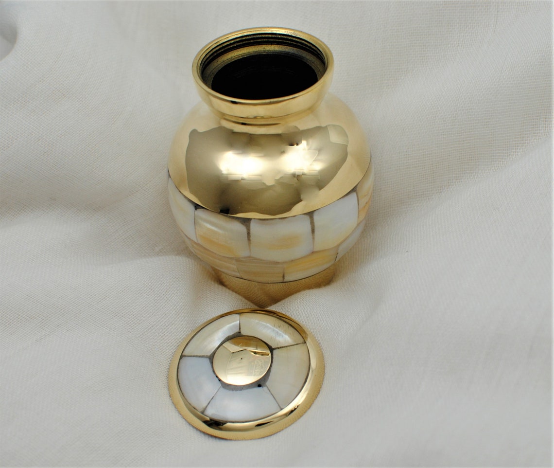Exquisite Mother of Pearl Cremation Urn for human ashes Etsy