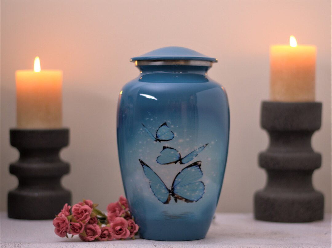Pour Adulte Femme Blissful Butterflies Cremation Urns - Commemorative Cremation Urns Urne Funéraire