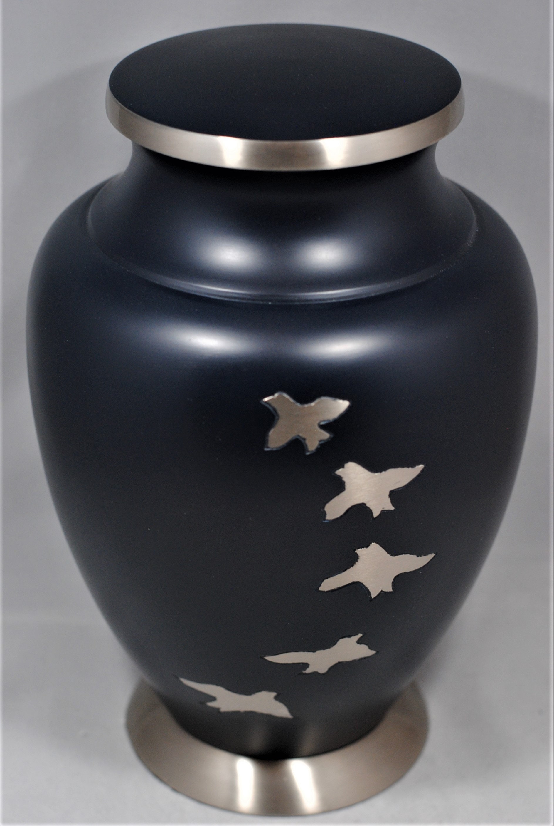 Midnight Blue Cremation Urn for Human Ashes Brass Doves Etsy Canada