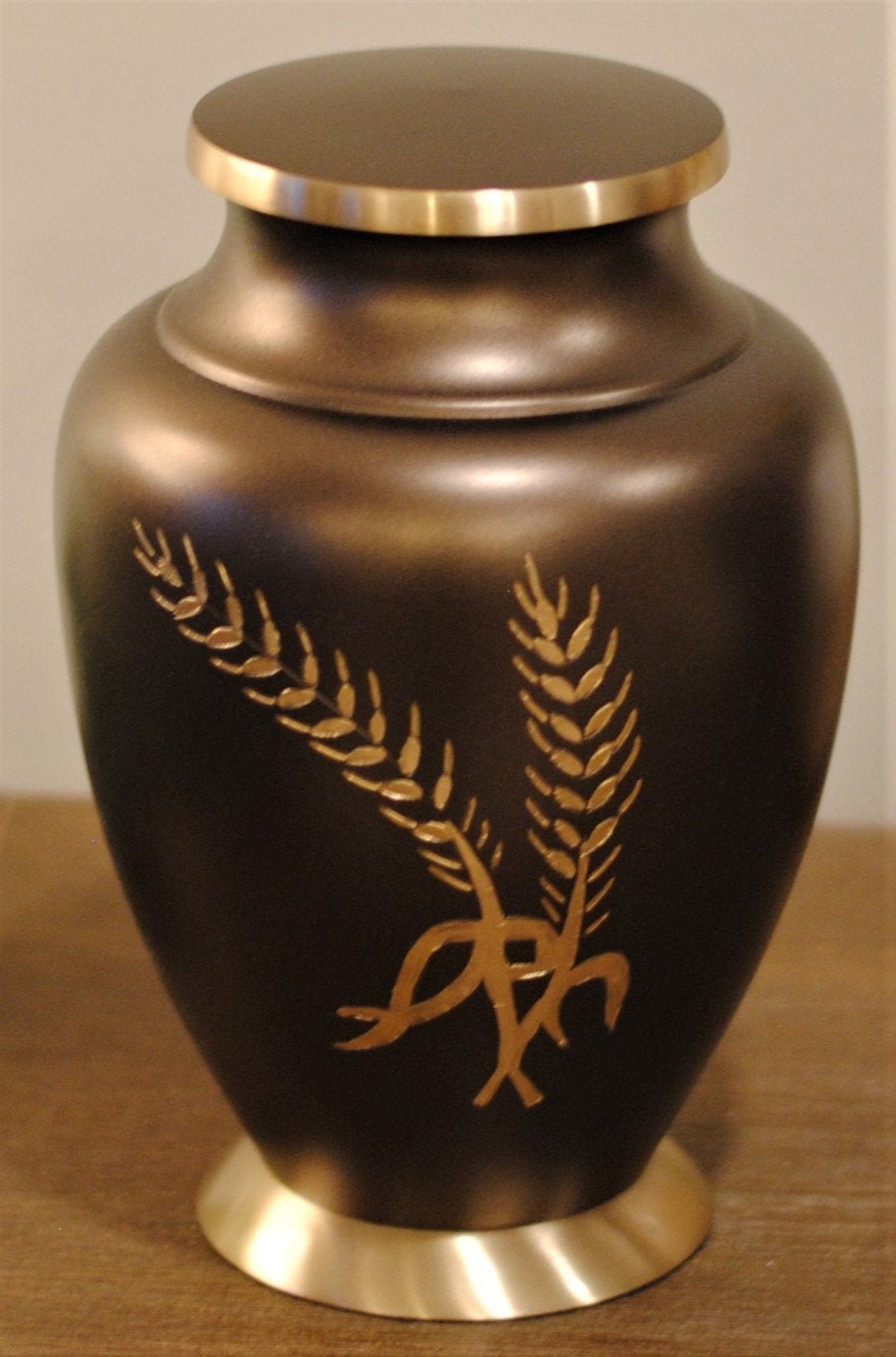 Memorial Plant Cremation Urn for Human Ashes Umber Brown Etsy