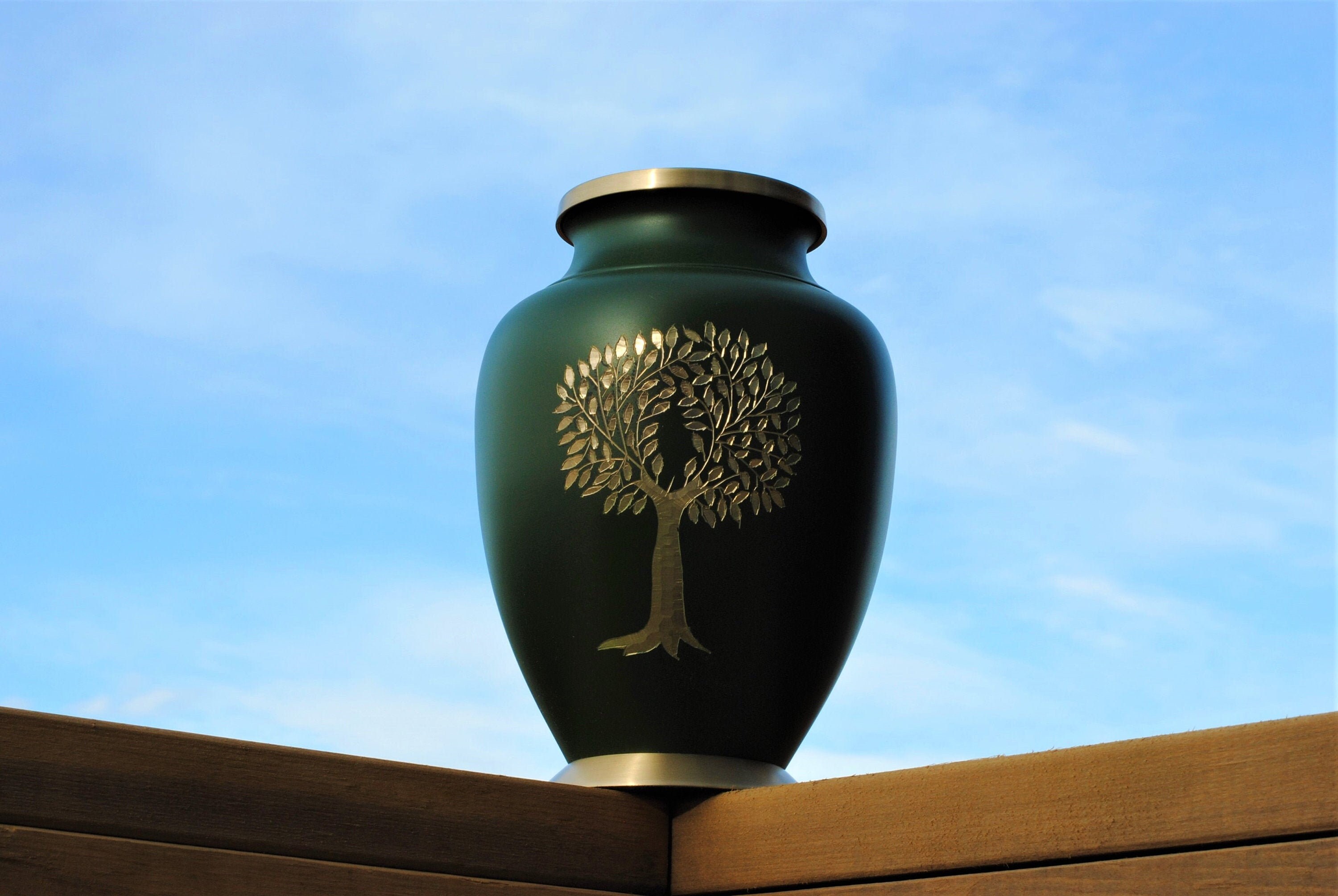 Tree of Life Human Ashes Cremation Urn Tree of Life Brass Etsy