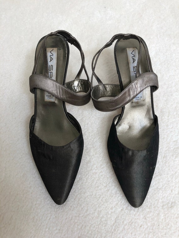 NEW Vintage 2000s Via Spiga Metallic Heels (Size 6