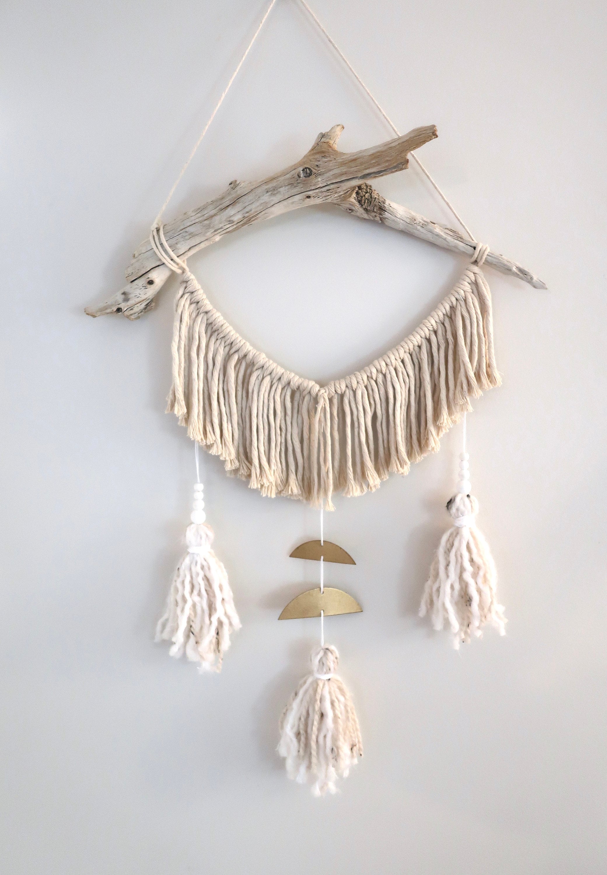 White Driftwood Wall Hanging Etsy
