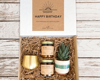 Birthday Gift Box | Birthday Gift | Gift Box For Her | Celebrate Gift Box | Candle Gift Box | Succulent Care Package