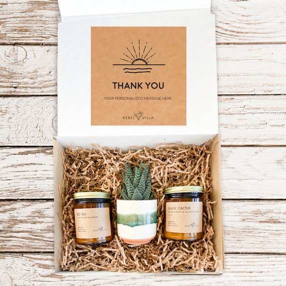 Thank You Gift Box for Him or Her | Co-Worker Gift | Gift For Employee | Work From Home Gift Basket | Appreciation Gift | Grateful For You