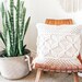 Macrame Throw Pillow Cover 18' | Boho pillow cover | Macrame Cushion Cover | Rustic Farmhouse Pillows for Living room couch or bed bedroom 