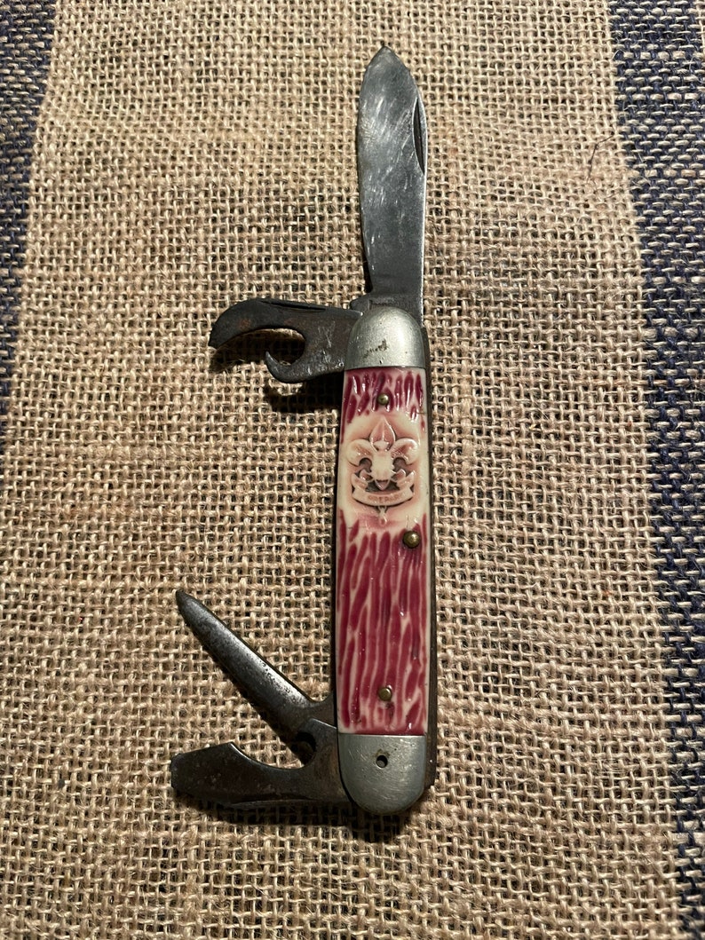 Vintage Boy Scout Pocket Knife, BSA Knife, 4 Blade Scout Knife Etsy