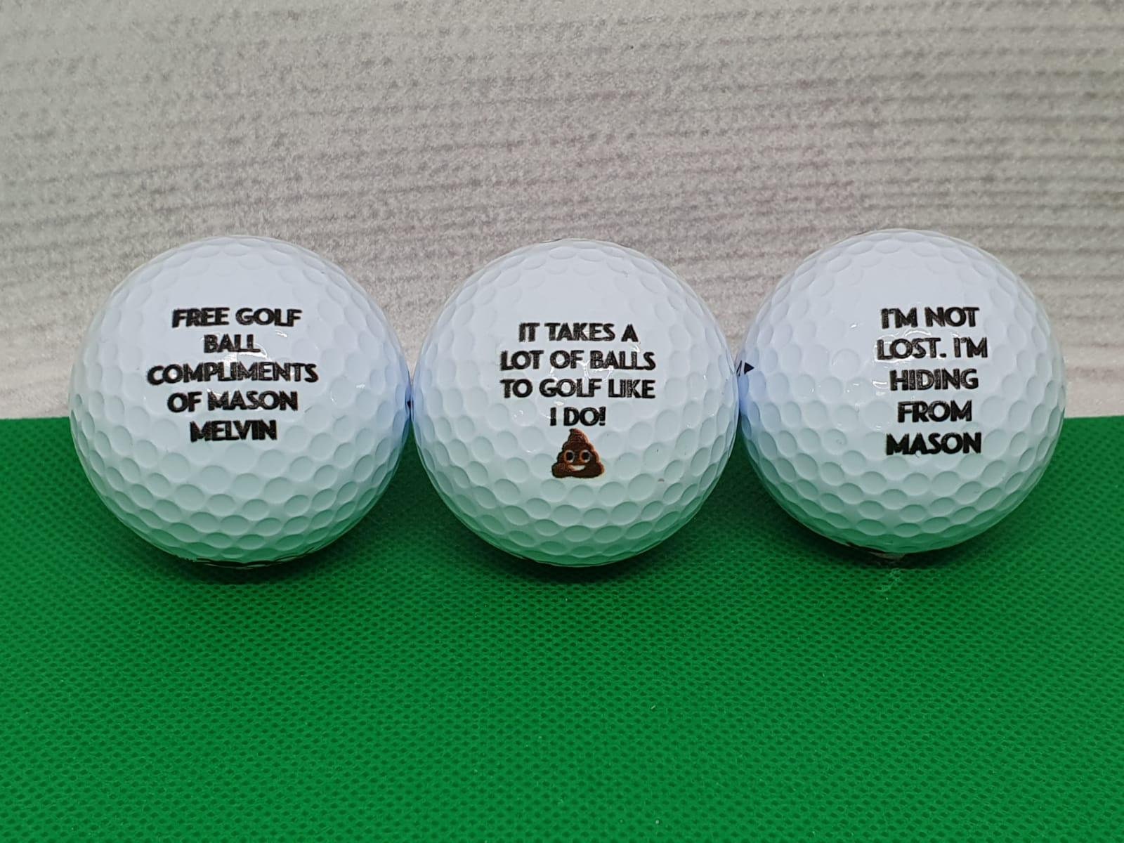 Custom Text Printed Golf Balls Choose your own text Etsy