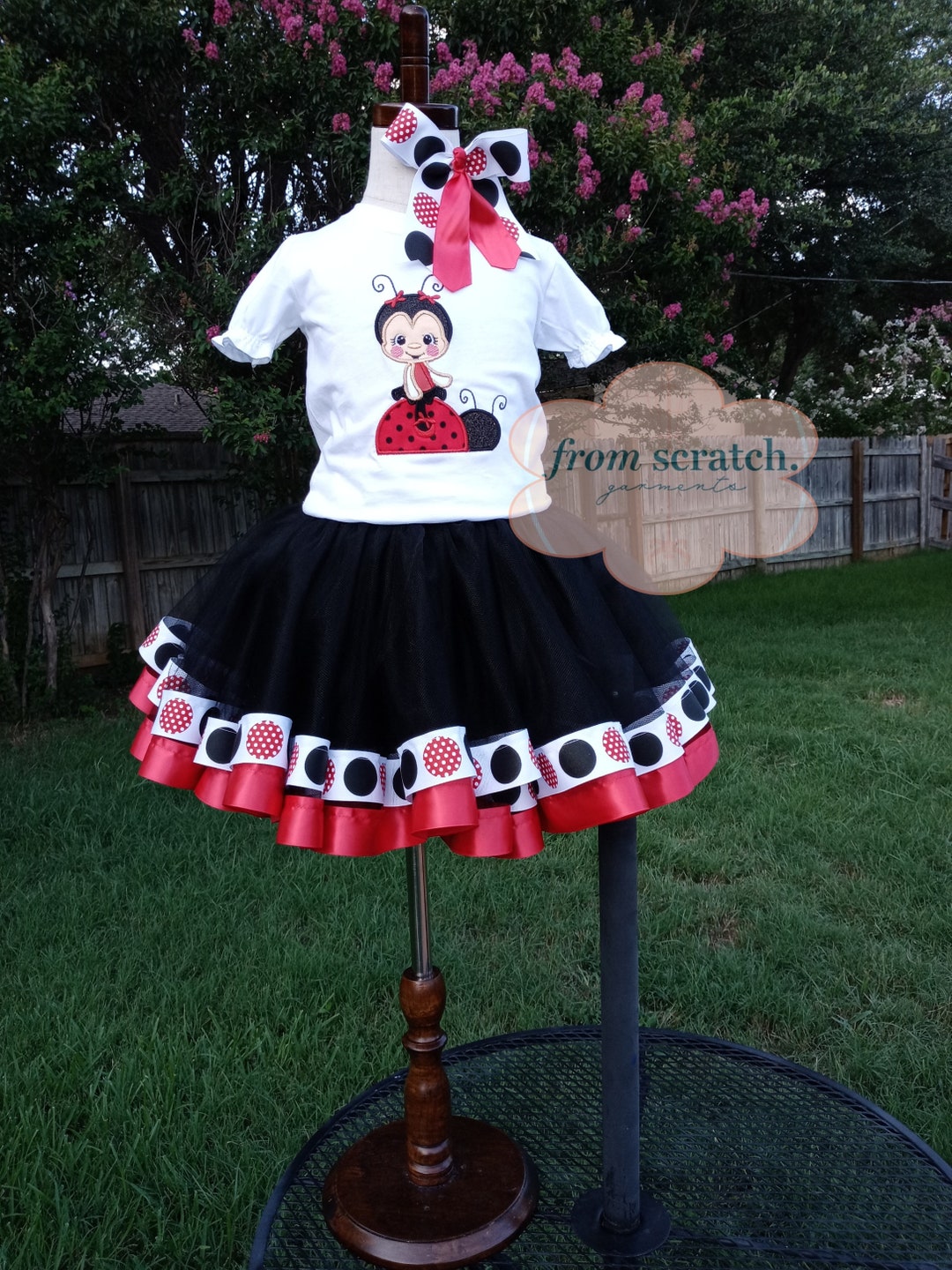 Ladybug Outfit / Ladybug Tutu Outfit / Personalized Name and Number ...