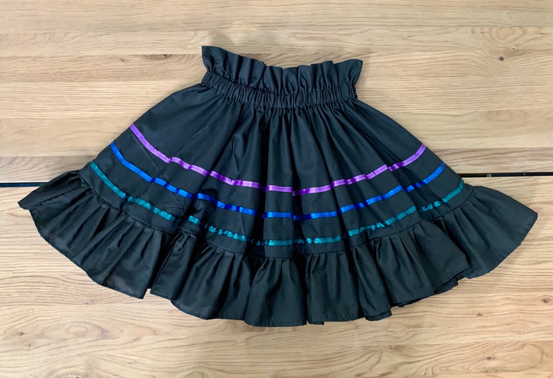 Girls Folk Skirt Mexican Traditional Skirt Peasant Skirt Etsy