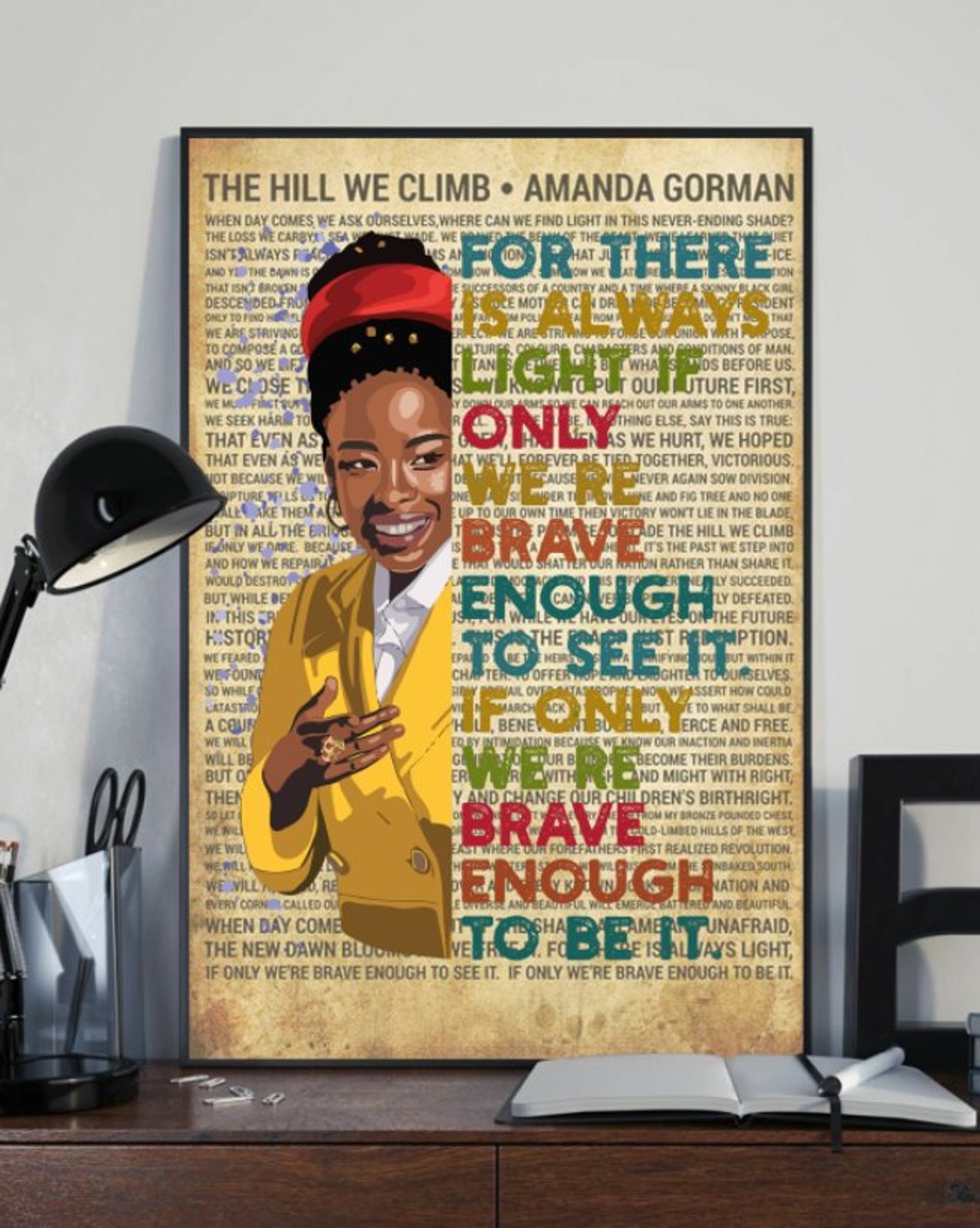 Amanda Gorman Poster Amanda Gorman Inauguration Poem 2021 | Etsy