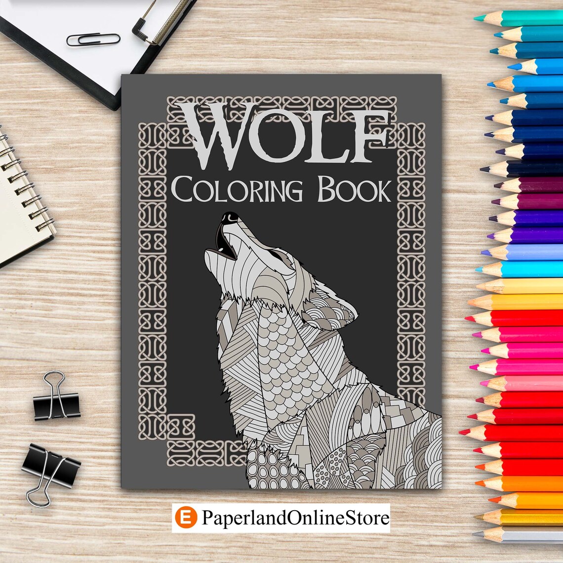 Wolf Coloring Book Adult Coloring Book Wolves Lover Gift - Etsy