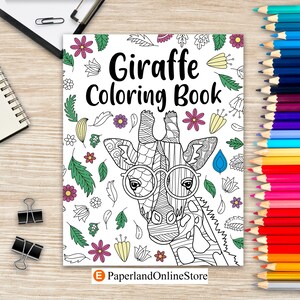 Download Hippo Coloring Book Adult Coloring Book Animal Coloring Etsy