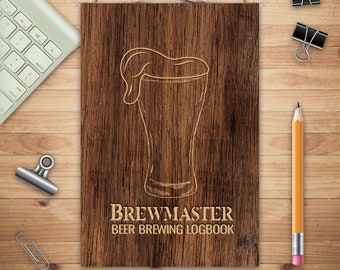 Beer Brewing Logbook (Printed), Home Brewing Recipes, Beer Tasting Notes, Gifts for Beer Lovers, Record Favorite Beer, Gift for Beer Brewer