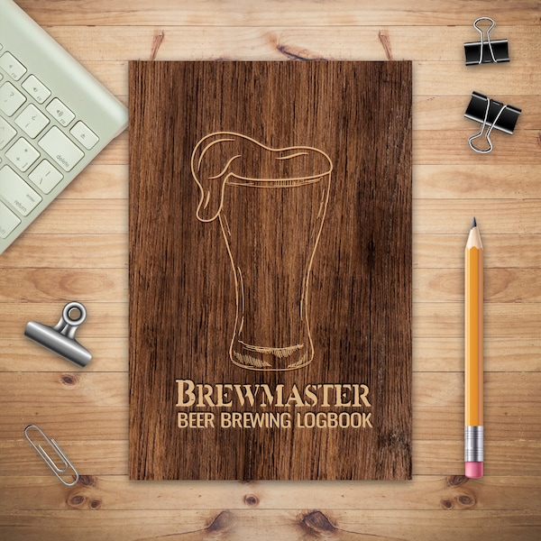 Beer Brewing Logbook (Printed), Home Brewing Recipes, Beer Tasting Notes, Gifts for Beer Lovers, Record Favorite Beer, Gift for Beer Brewer