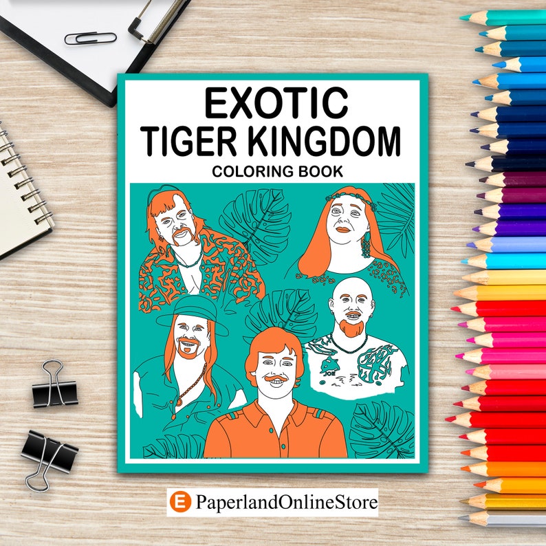 Exotic Tiger Kingdom Coloring Book Adult Coloring Book | Etsy