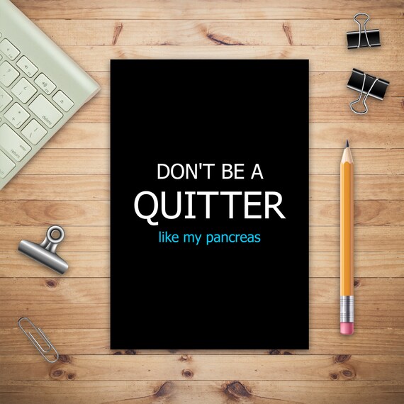 Don't Be a Quitter Like My Pancreas Meal Planner - Etsy