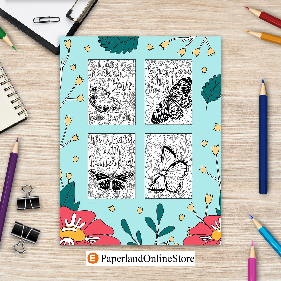 Butterfly Coloring Book Coloring Books for Adults - Etsy