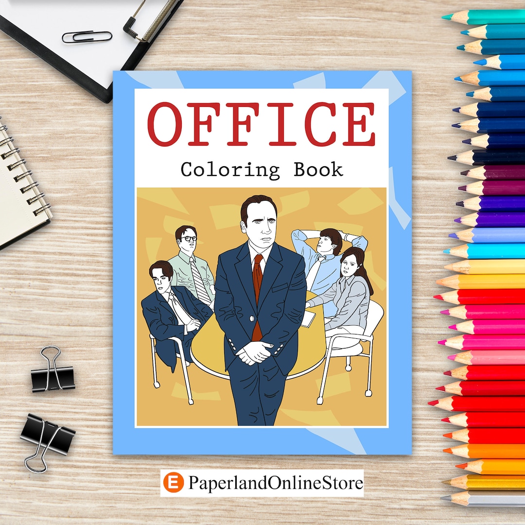The Office Series Coloring Book, Coloring Pages for Adults, TV Show ...