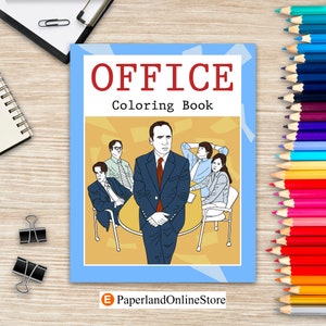 The Office Series Coloring Book, Coloring Pages for Adults, TV Show Inspired Painting, Art Book Lovers Gifts, Stress Relief Book