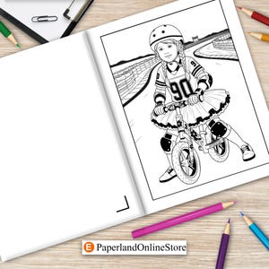 Balance Bike Coloring Book, Fun First Bike Adventures for Kids, Easy Balance Bicycle Coloring Pages for Toddlers and Children