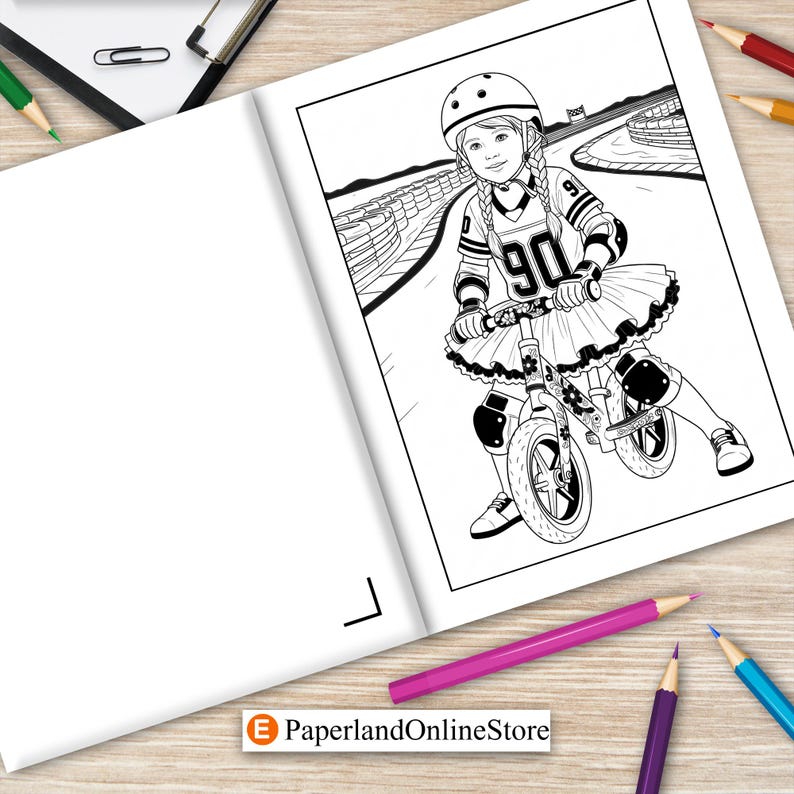 Balance Bike Coloring Book, Fun First Bike Adventures for Kids, Easy Balance Bicycle Coloring Pages for Toddlers and Children