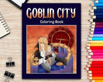 Goblin City Coloring Book, Coloring Book for Adult, Actor Coloring Pages, Musical Fantasy Film, Art Book Lovers Gifts, Stress Relief Books