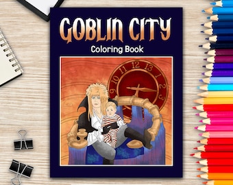 Goblin City Coloring Book, Coloring Book for Adult, Actor Coloring Pages, Musical Fantasy Film, Art Book Lovers Gifts, Stress Relief Books