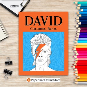 David Coloring Book, Coloring Books for Adult, Music Fan Club Gifts, Hollywood Actor Lovers Painting, English Singer Coloring, Art Book