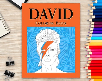 David Coloring Book, Coloring Books for Adult, Music Fan Club Gifts, Hollywood Actor Lovers Painting, English Singer Coloring, Art Book