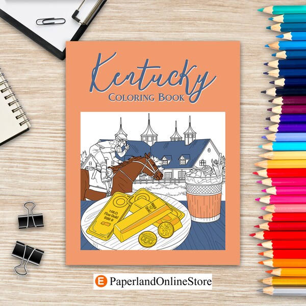 Kentucky Coloring Book - Etsy