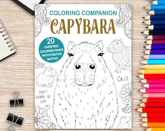 Capybara Coloring Book: Animal Mandalas & Hilarious Quotes