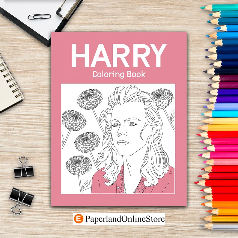 Download Harry Inspired Coloring Book Adult Coloring Book Harry Etsy