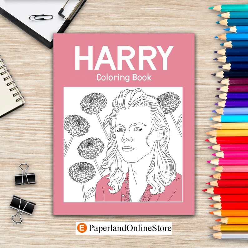 Harry Inspired Coloring Book Adult Coloring Book Harry Etsy